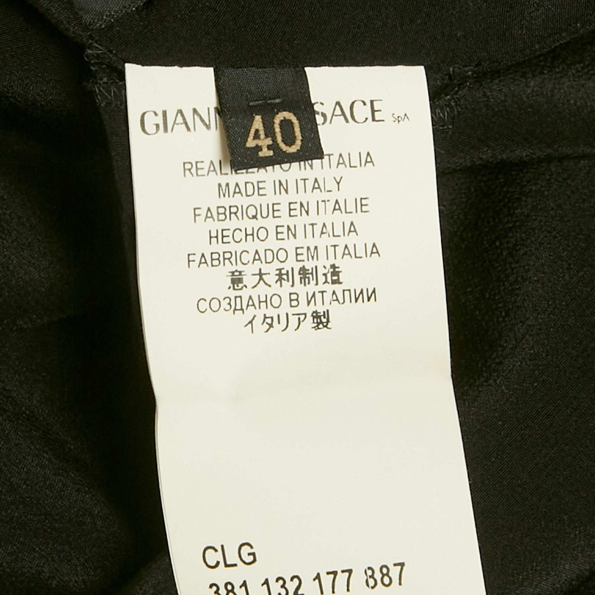 Versace Black Crepe Crisscross Detail Mini Dress