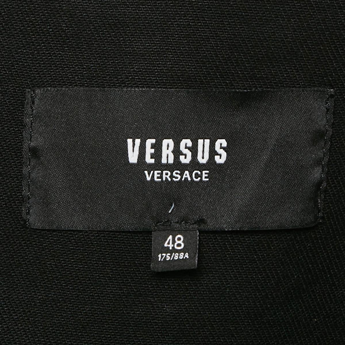 Versus Versace Black Distressed Denim Button Detail Jacket