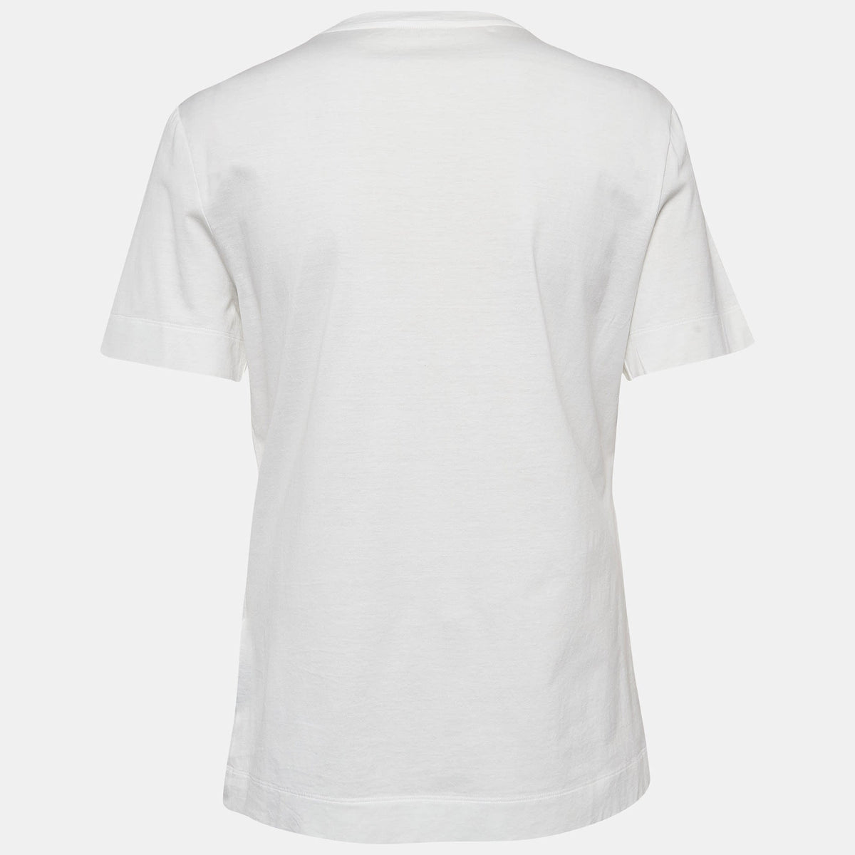 Versace White Logo Print Cotton T-Shirt