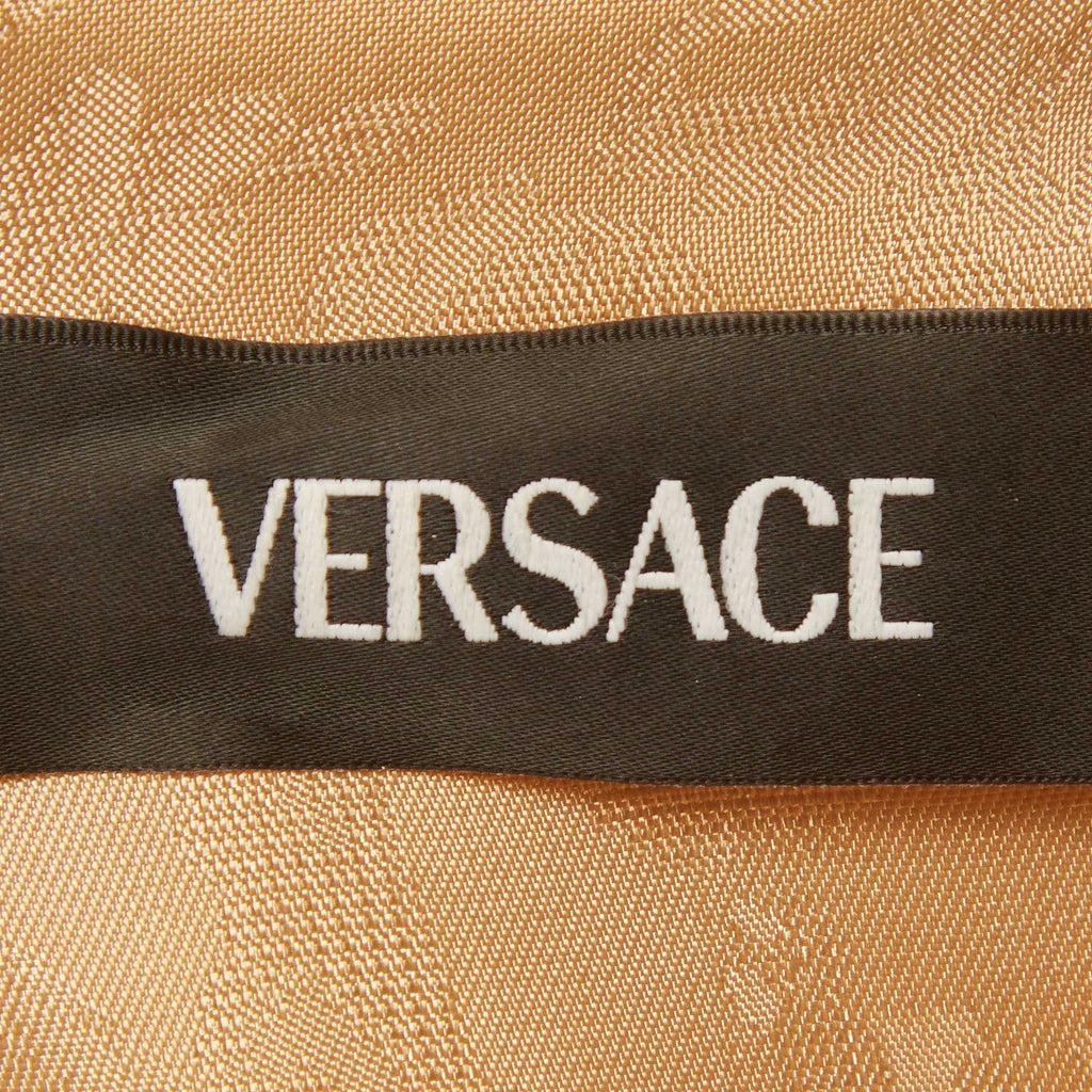 Versace Beige Crepe Medusa 95' Mini Dress