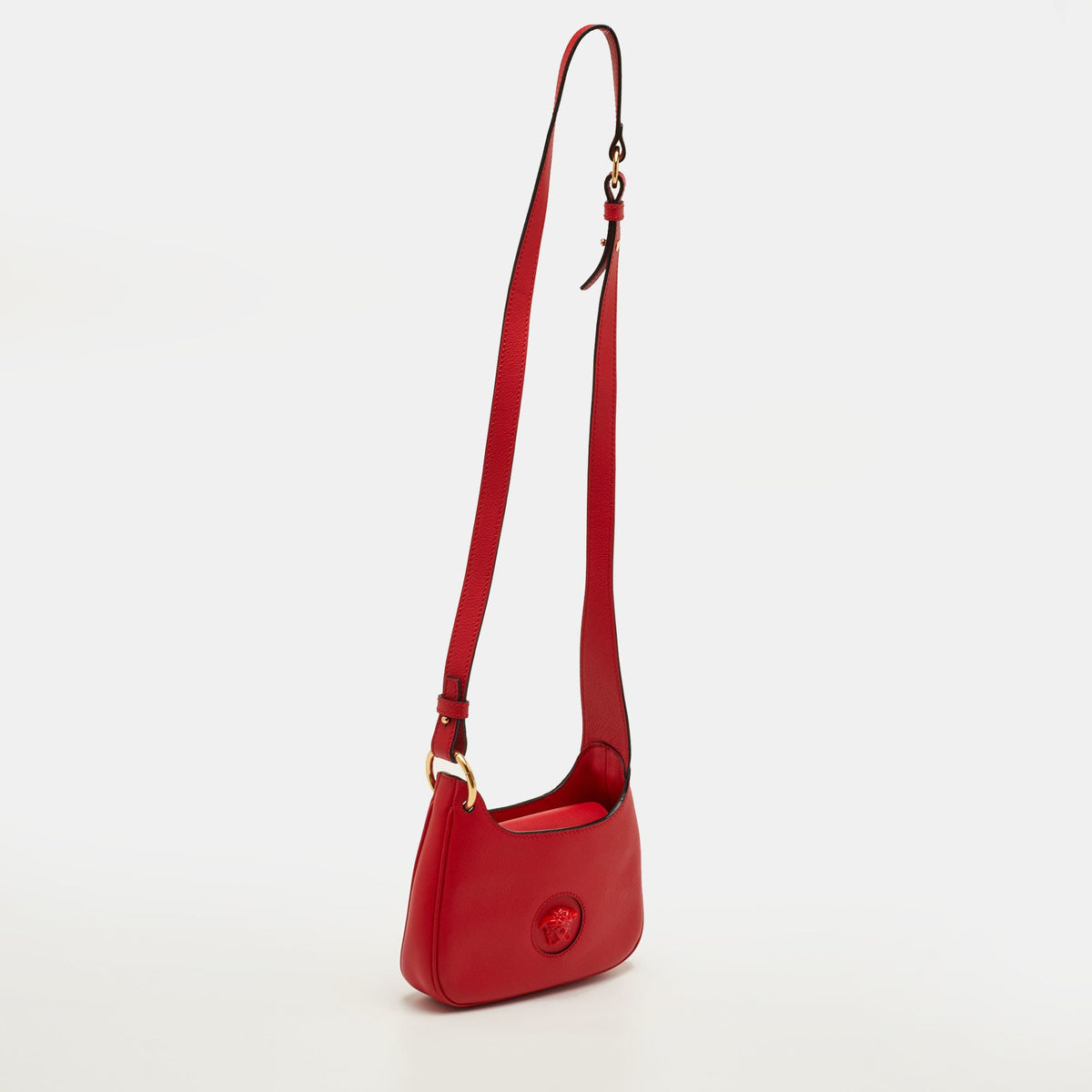 Versace Medusa Red Leather Crossbody Bag