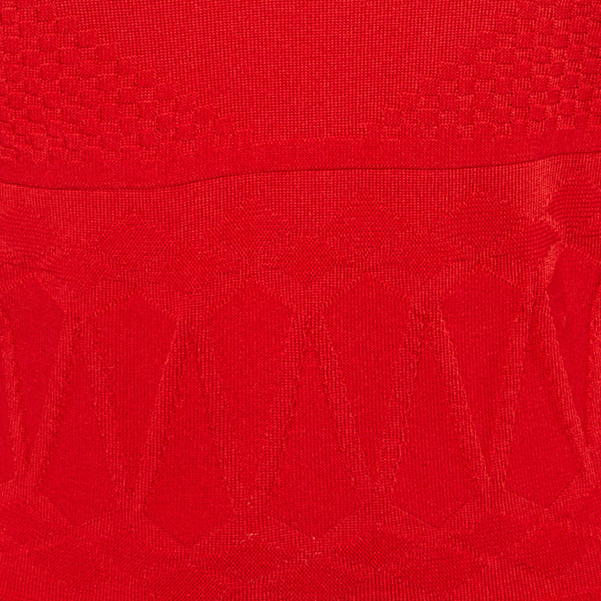 Versace Collection Red Geometric Pattern Knit Jumper