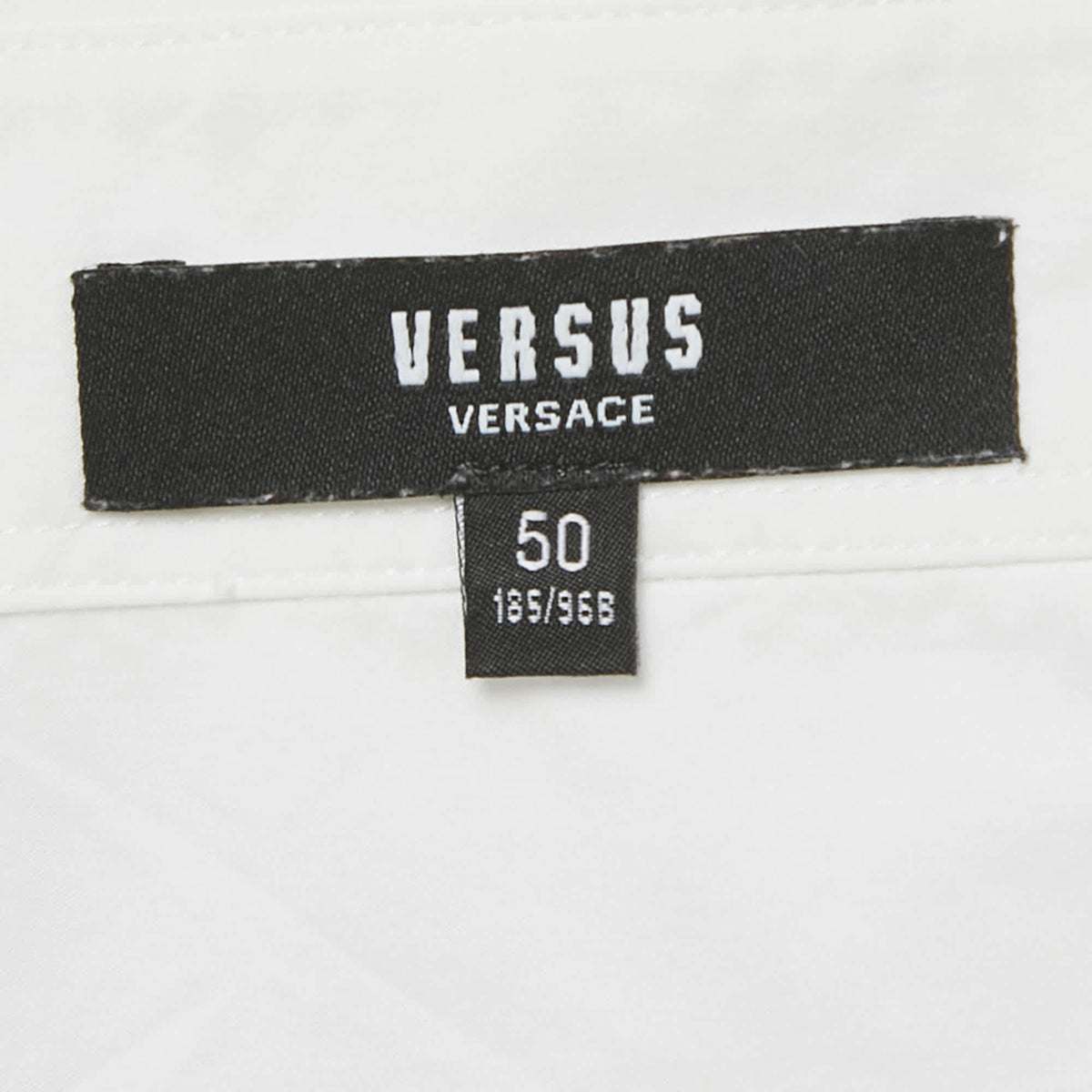 Versus Versace White Cotton Logo Printed Shirt