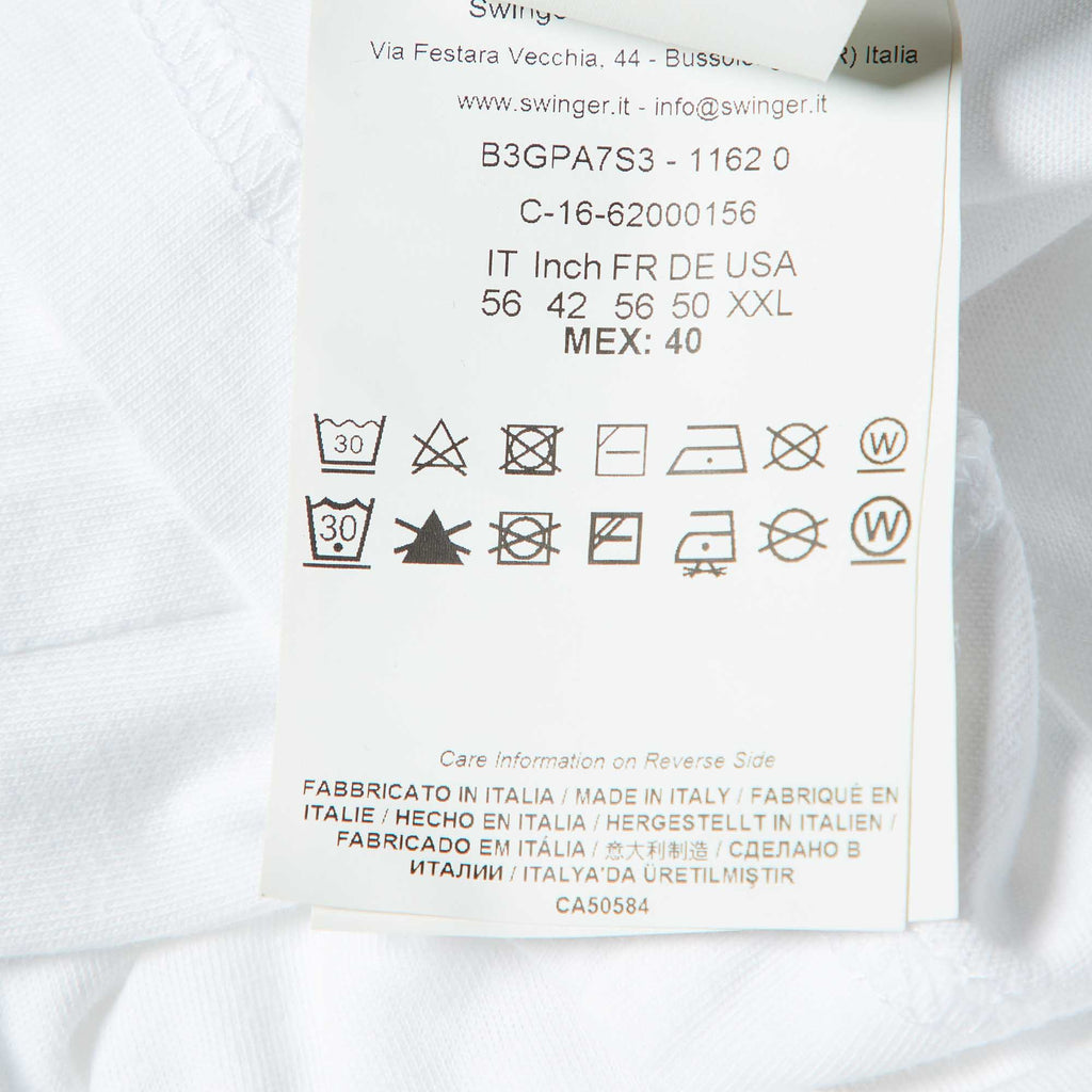Versace Jeans White Logo Rubber Print Cotton T-Shirt