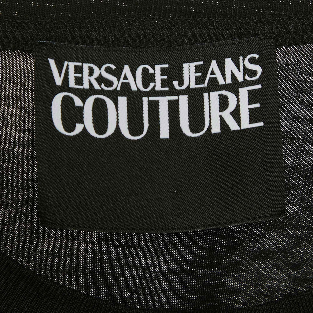Versace Jeans Couture Black Logo Graphic Jersey Knit T-Shirt