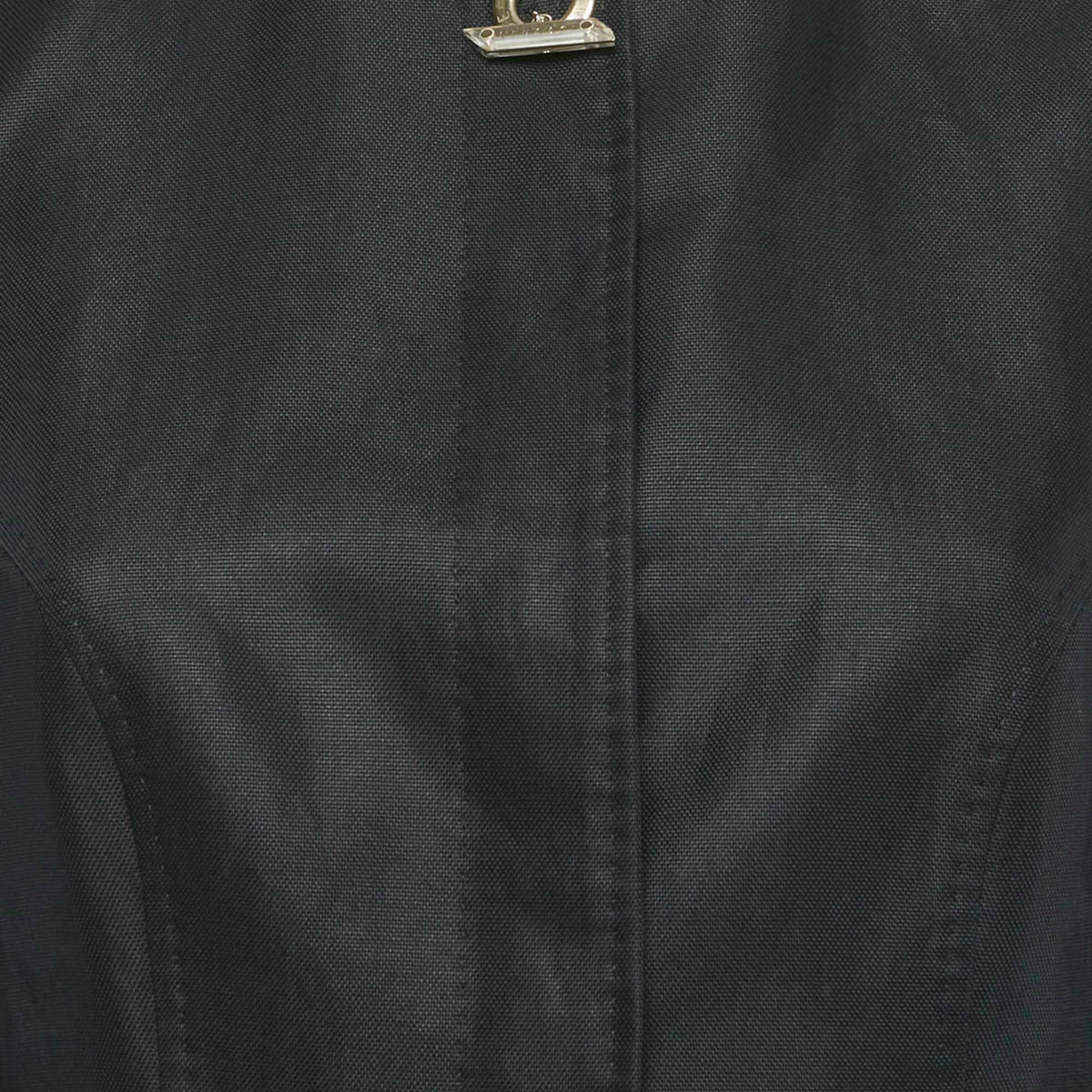 Versace Black Cotton Blend Button Front Jacket