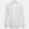 Versus Versace White Cotton Logo Printed Shirt
