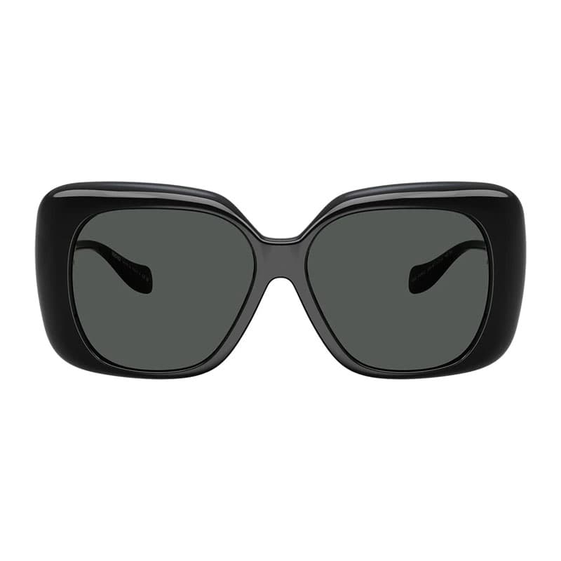 Versace Sunglasses Square Full Rim, Shiny Black Frame And Grey Lens Ve4499Ugb1/87