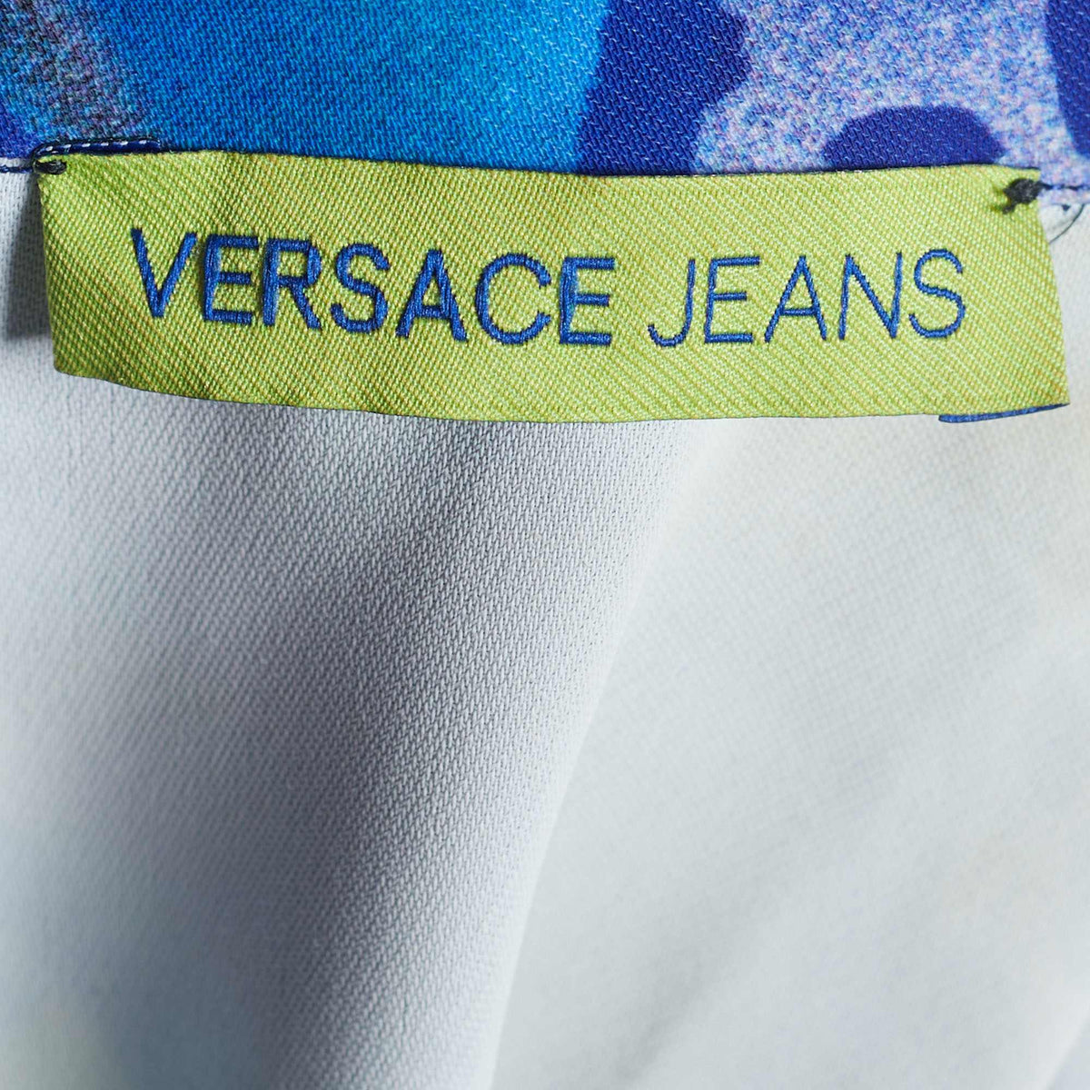 Versace Jeans Multicolor Printed Sateen Button Back Top