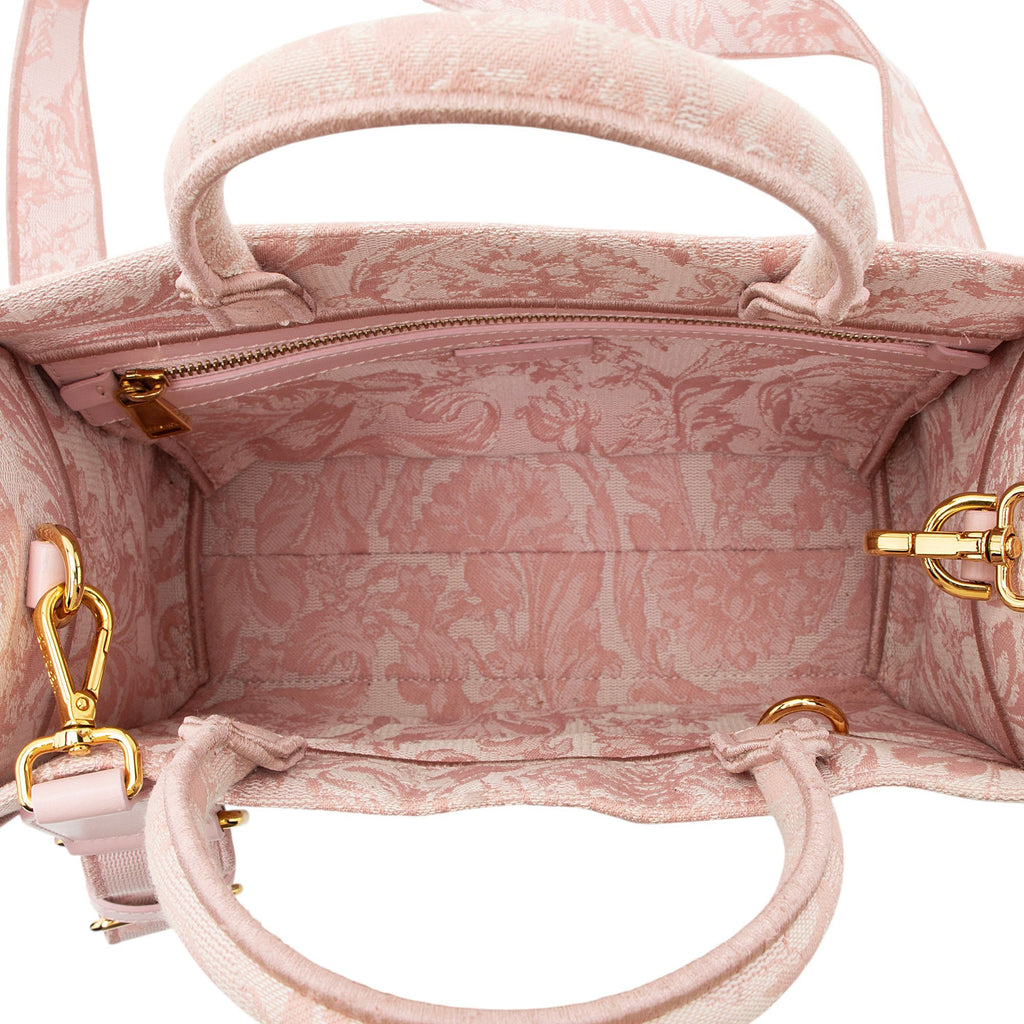 Versace Logo Canvas Barocco Athena Small Tote