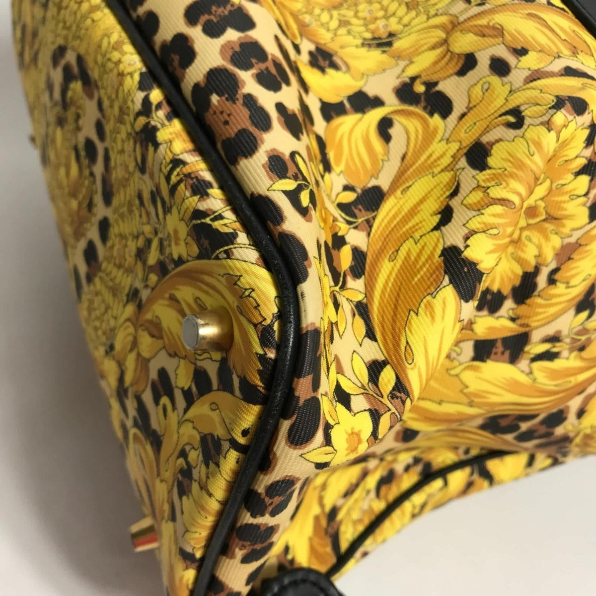 Versace yellow Pvc Leather Backpack (Pre-Owned)