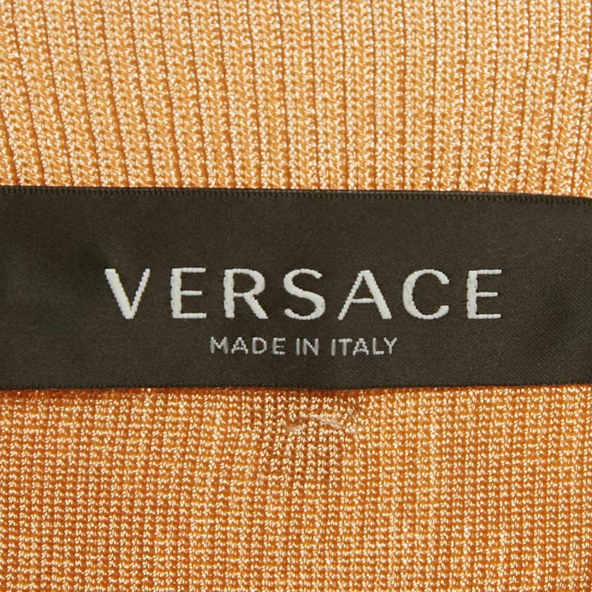Versace Dark Beige Rib Knit Sweater