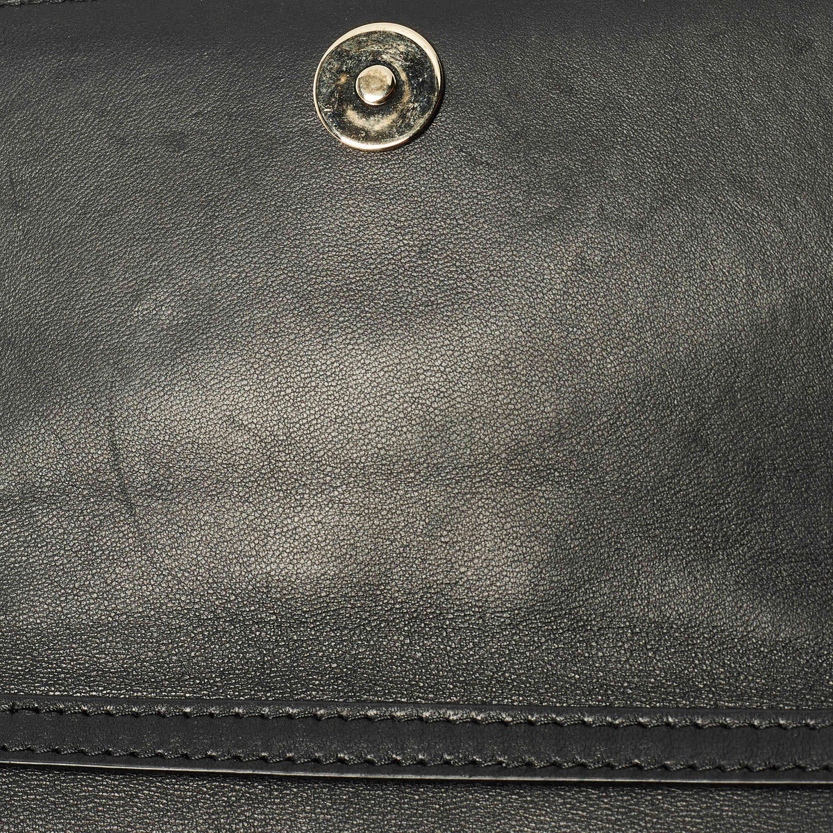 Versace Palazzo Medusa Black Leather Flap Clutch