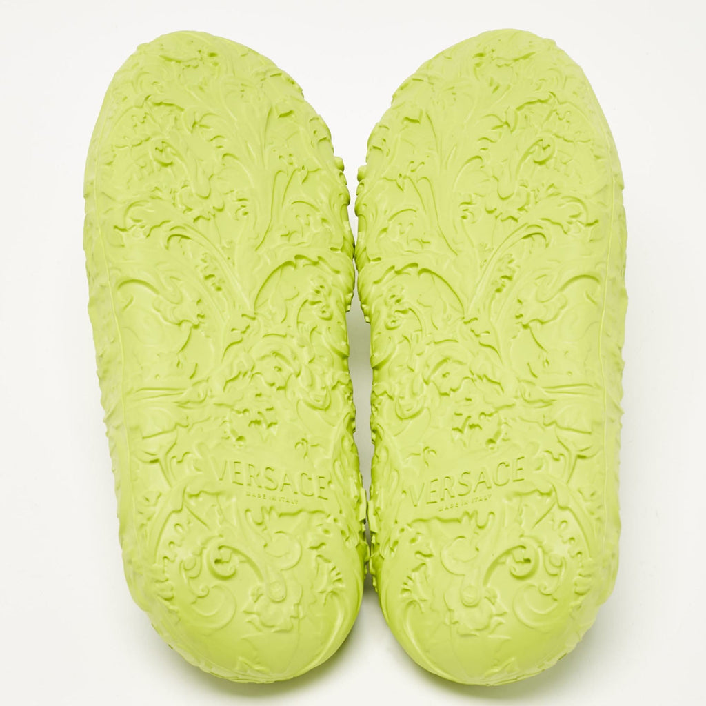 Versace Green Rubber Mules
