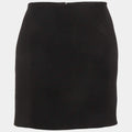 Versace Black Silk Blend Ribbed Paneled Mini Skirt
