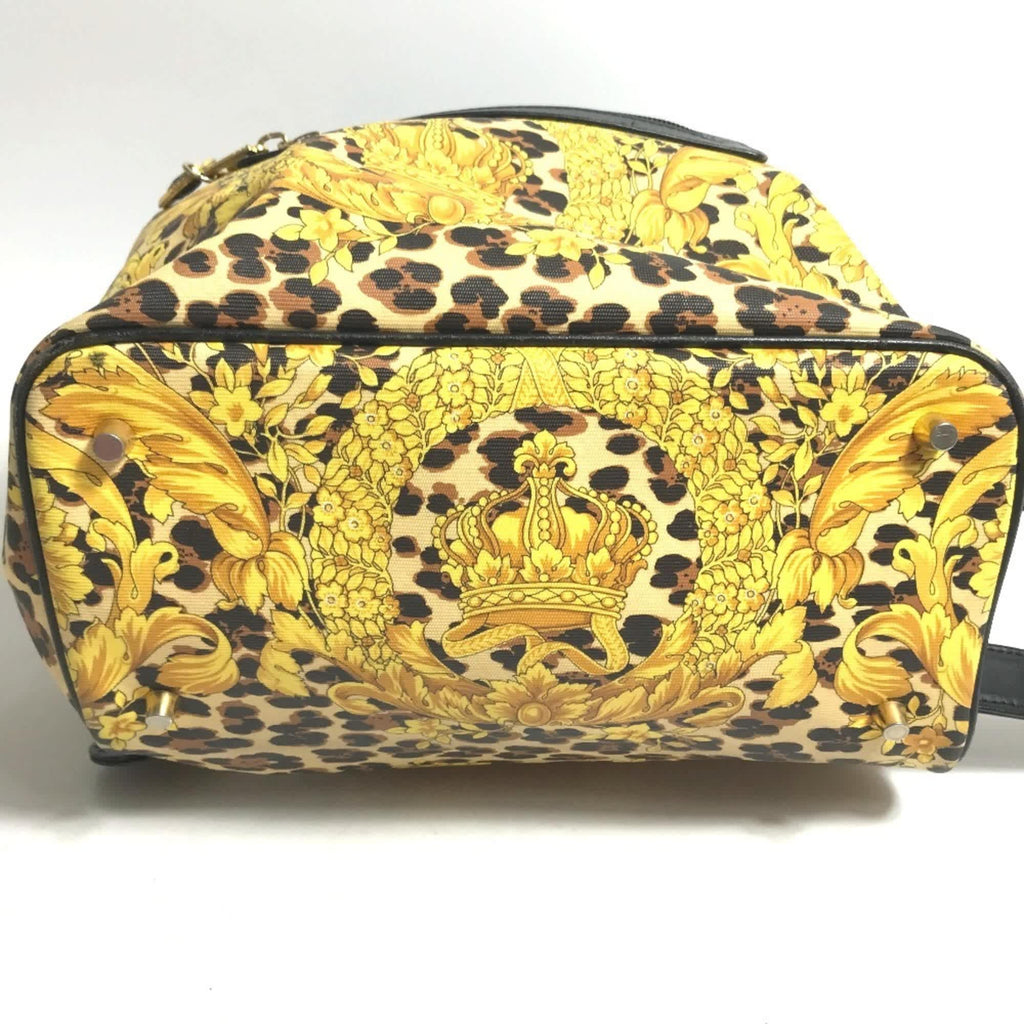 Versace yellow Pvc Leather Backpack (Pre-Owned)