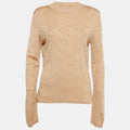 Versace Dark Beige Rib Knit Sweater