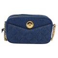 Versace Medusa Icon Front Slip Pocket Camera Quilted  Canvas Shoulder Bag Bag (Pre-Owned)