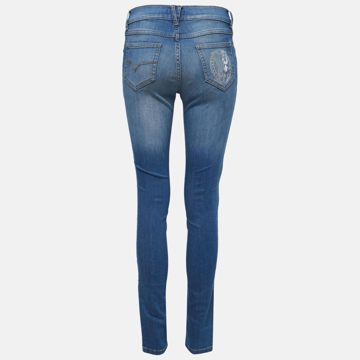 Versace Jeans Blue Washed Denim Skinny Jeans S Waist