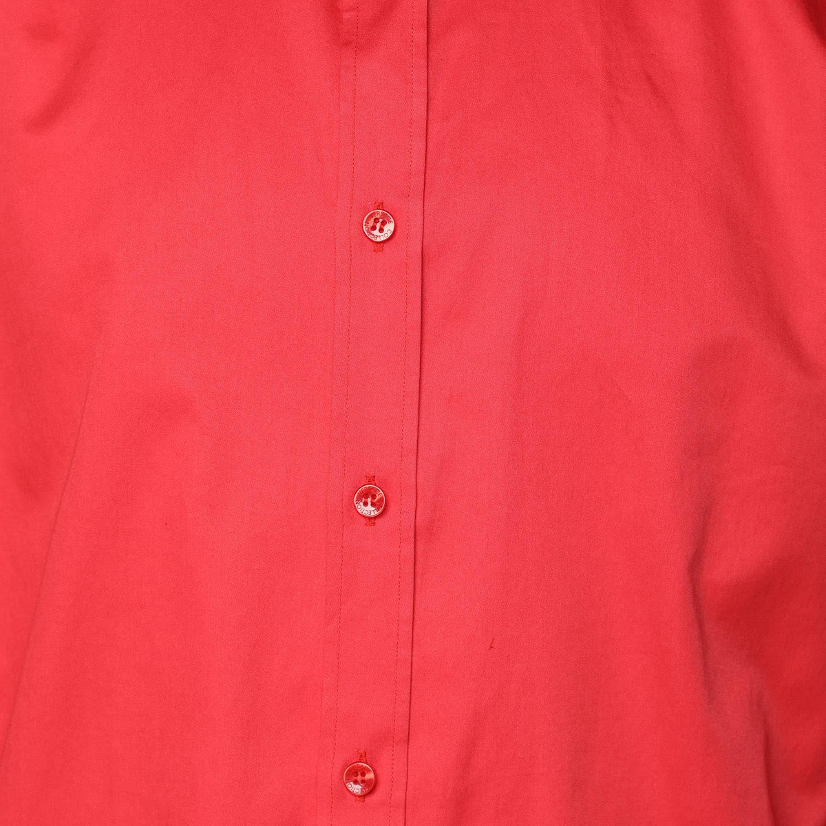Versace Collection Red Cotton Button Front Shirt