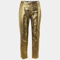 Versace Collection Gold Metallic Slim Fit Jeans
