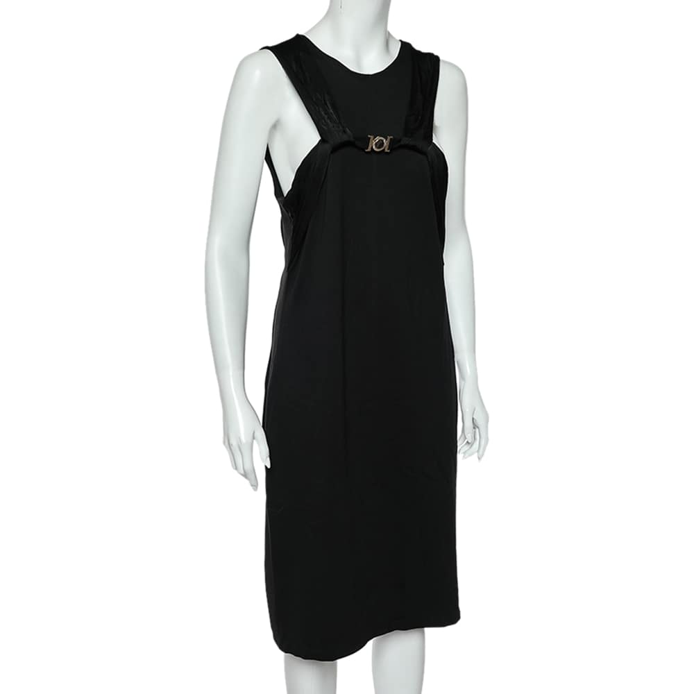 Versace Collection Black Knit Sleeveless Shift Dress