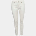 Versace Collection White Medusa Studded Denim Slim Fit Jeans M/waist