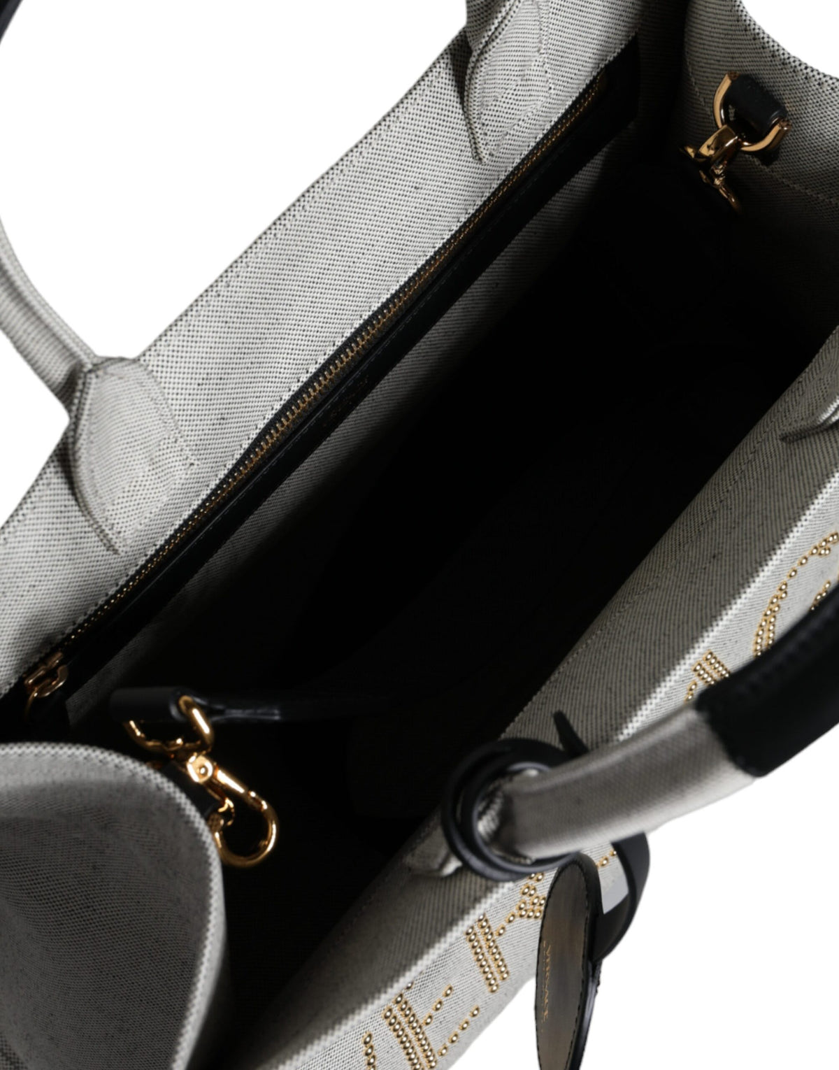 Versace Top Handle Canvas Leather Logo Crossbody Tote Women's Bag