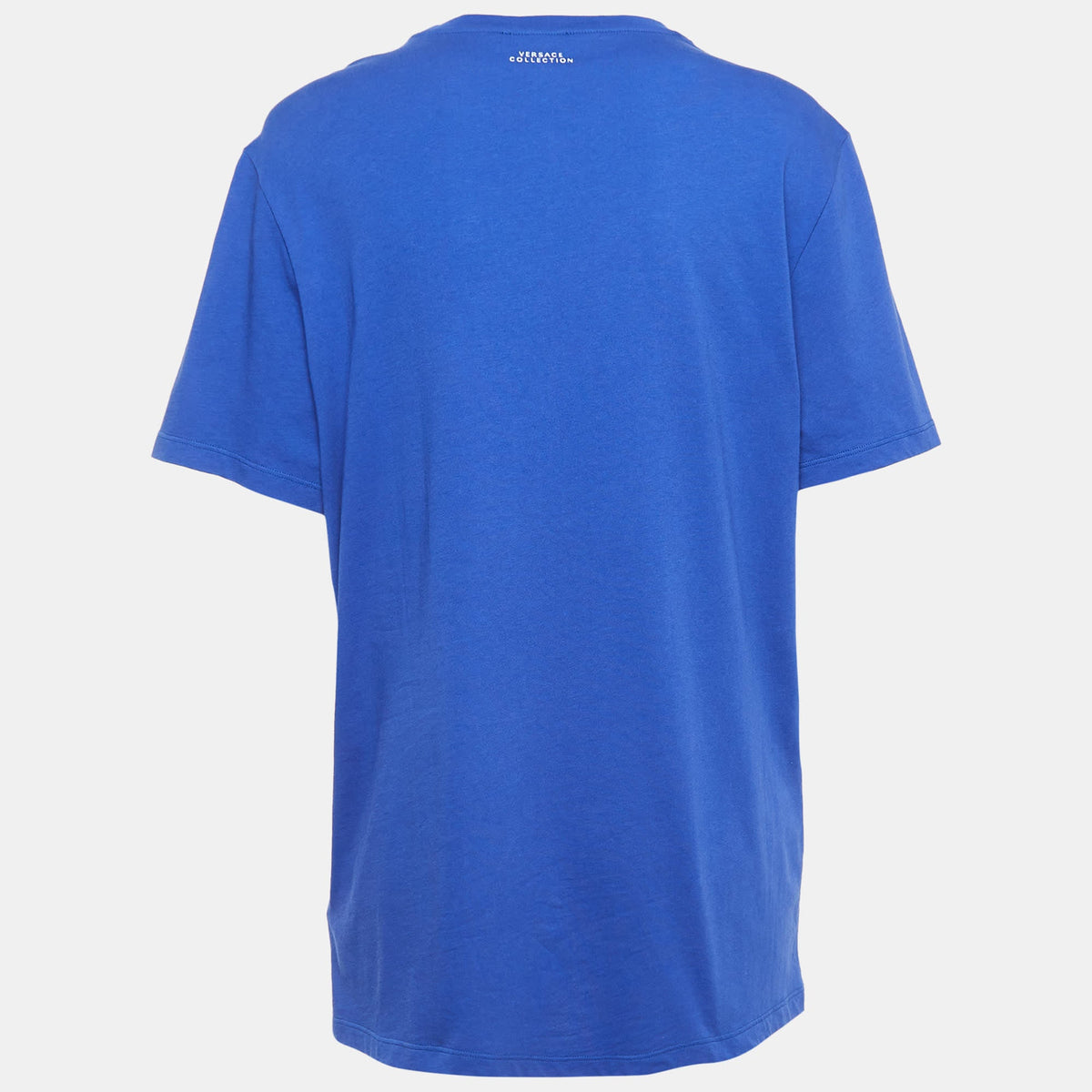 Versace Collection Blue Printed Cotton T-Shirt