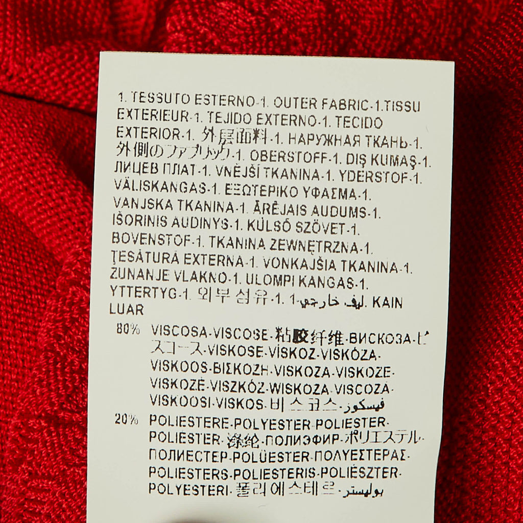 Versace Collection Red Geometric Pattern Knit Jumper