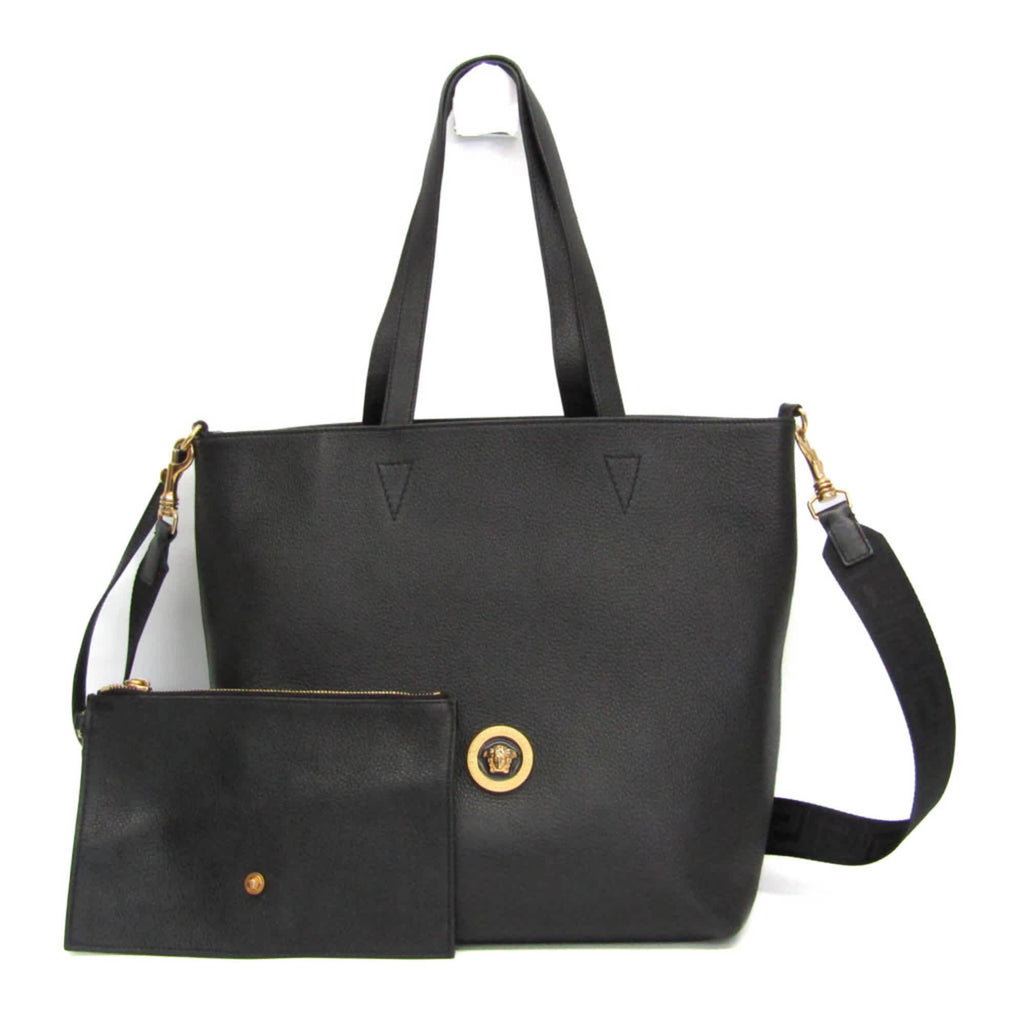 Versace Leather Shoulder Bag Tote Bag (Pre-Owned)