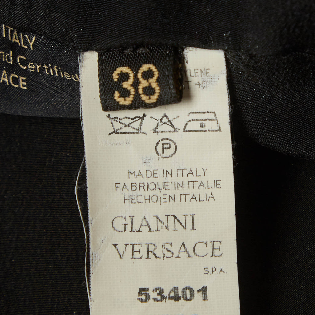 Versace Black Silk Halter Maxi Dress