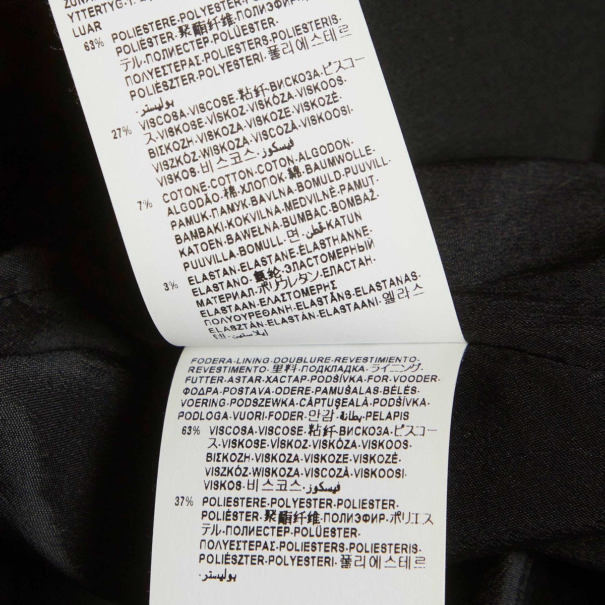 Versace Collection Black Cotton Blend High Rise Shorts