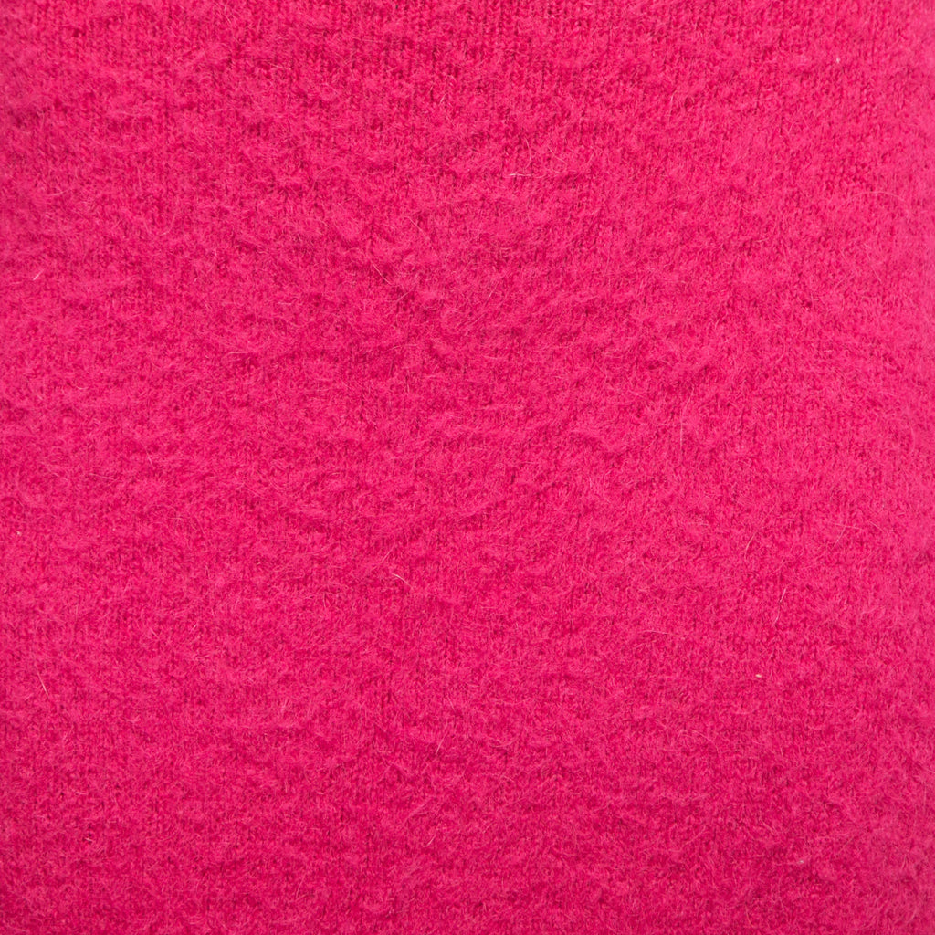 Versace Hot Pink Mohair Blend Knit Pencil Skirt