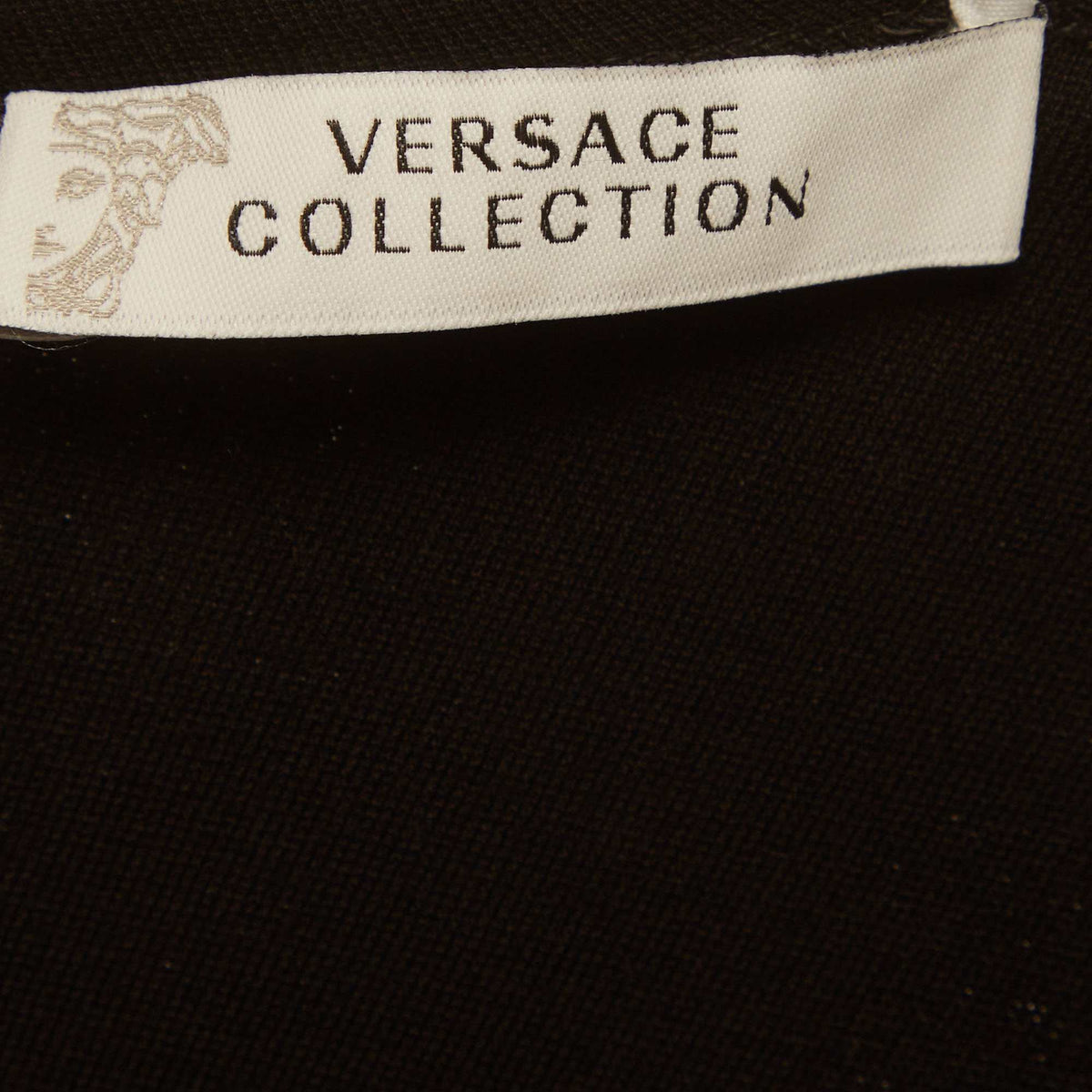 Versace Collection Black Jersey Shift Mini Dress