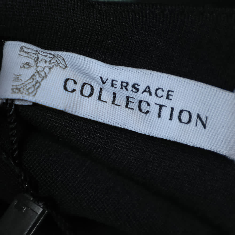 Versace Collection Black Knit Sleeveless Shift Dress