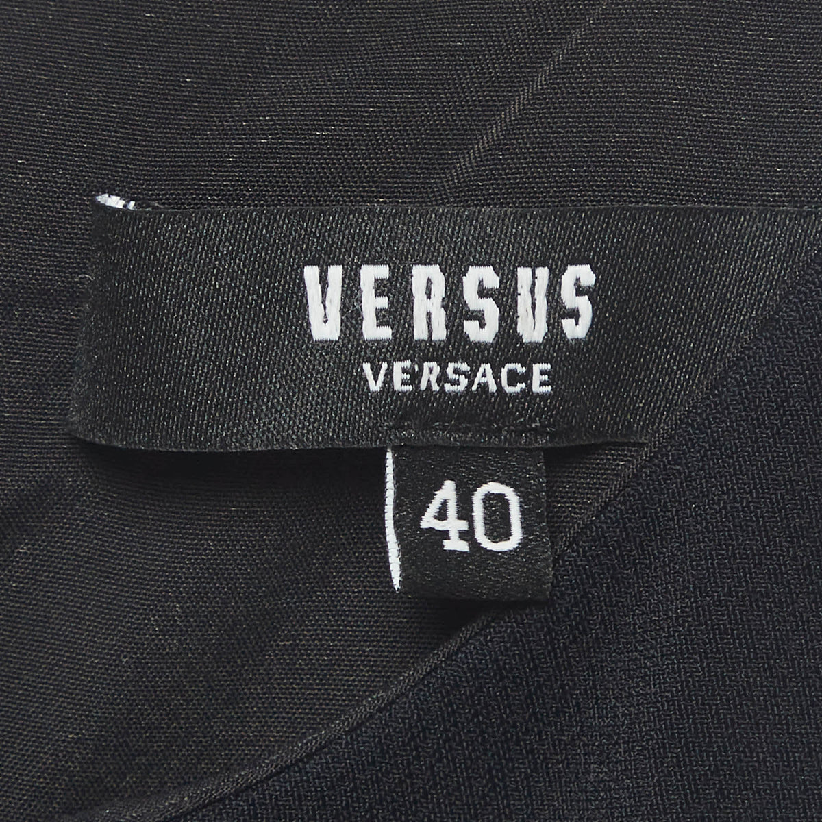 Versus Versace Black Crepe Sleeveless Fitted Dress