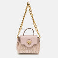 Versace Lilac Jacquard Canvas And Leather