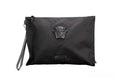 Versace Versace Large Nylon Fabric Medusa Convertible Pouch Clutch Wristlet Women's Bag