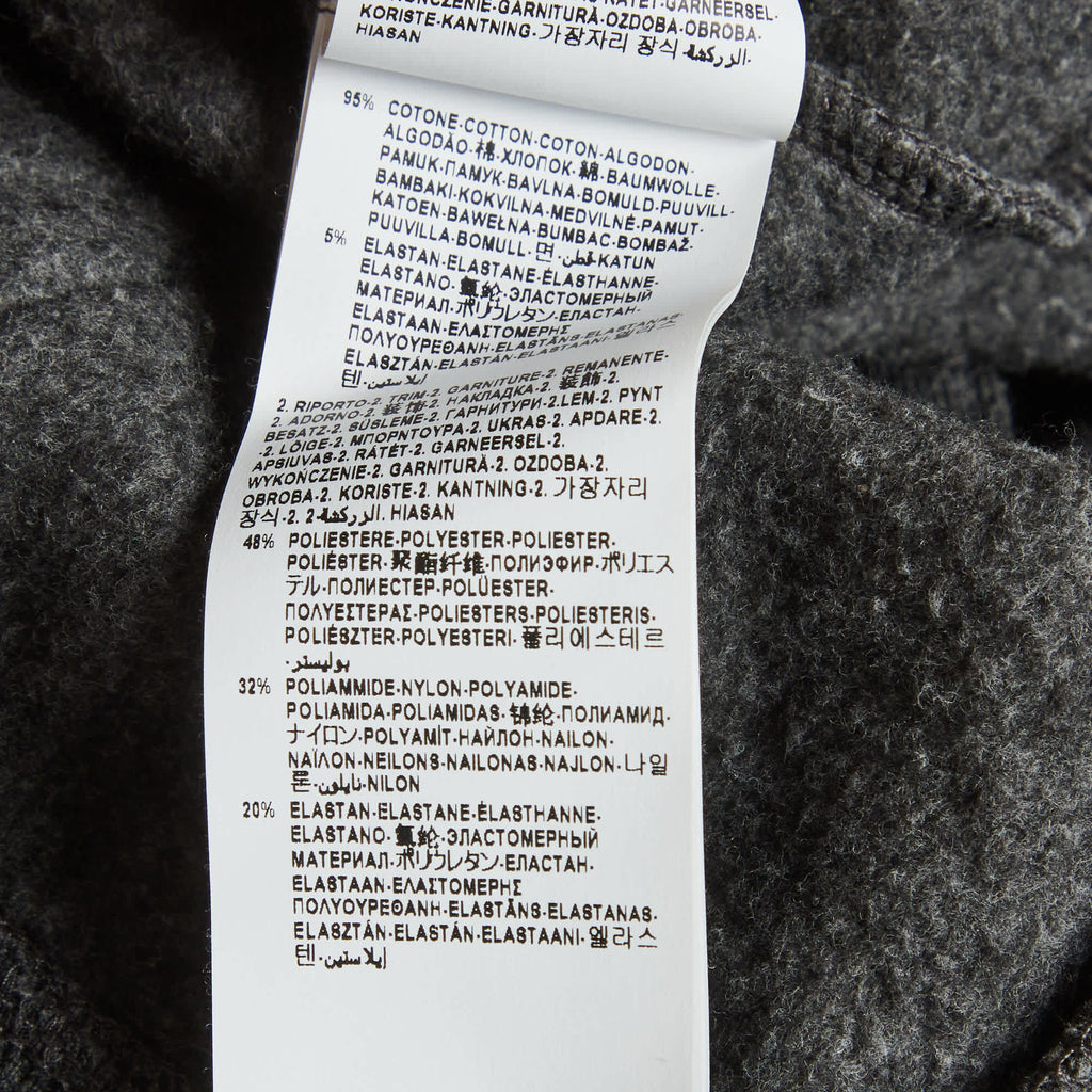 Versus Versace Grey Cotton Knit Logo Tape Zip Detail Hooded Jacket
