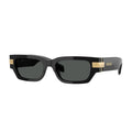 Versace Sunglasses Rectangle Full Rim, Top Black White Frame And Dark Grey Lens Ve4465545987
