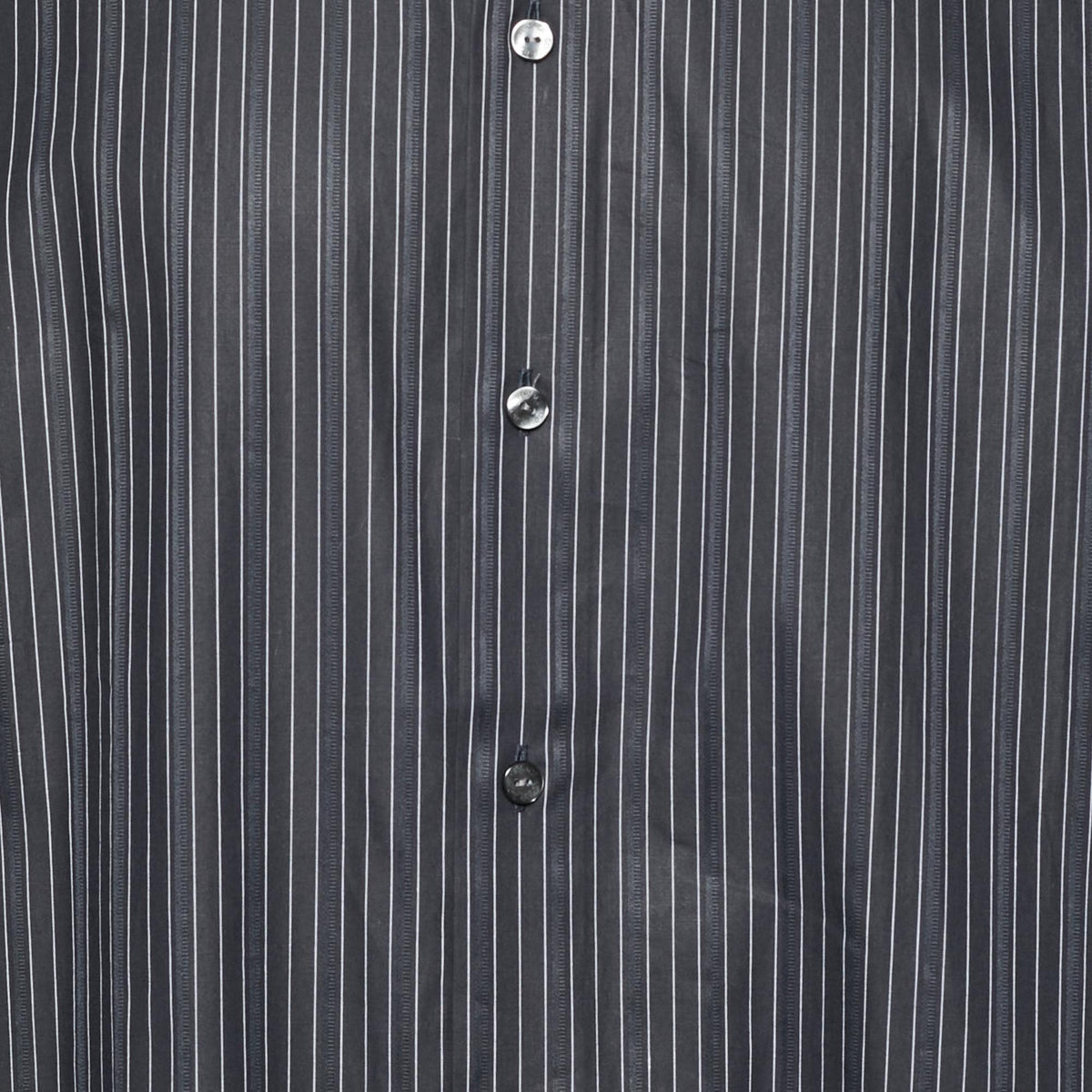 Versace Collection Black Pin Stripe Cotton Business Fit Shirt
