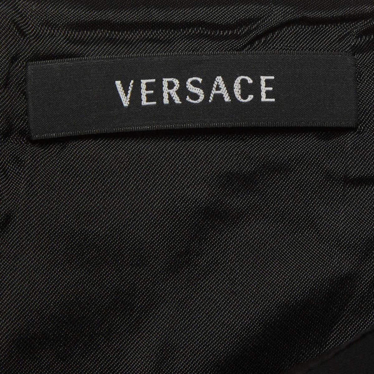 Versace Black Silk Blend Ribbed Paneled Mini Skirt