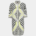 Versace Multicolor Printed Silk Shirt Dress