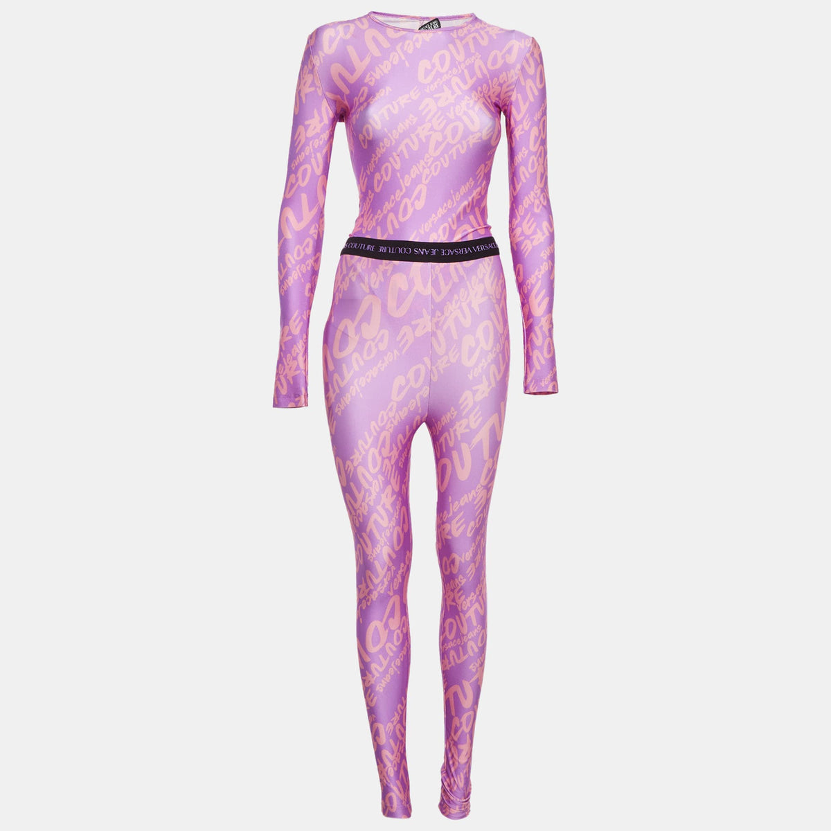 Versace Jeans Couture Purple Printed Jersey Set
