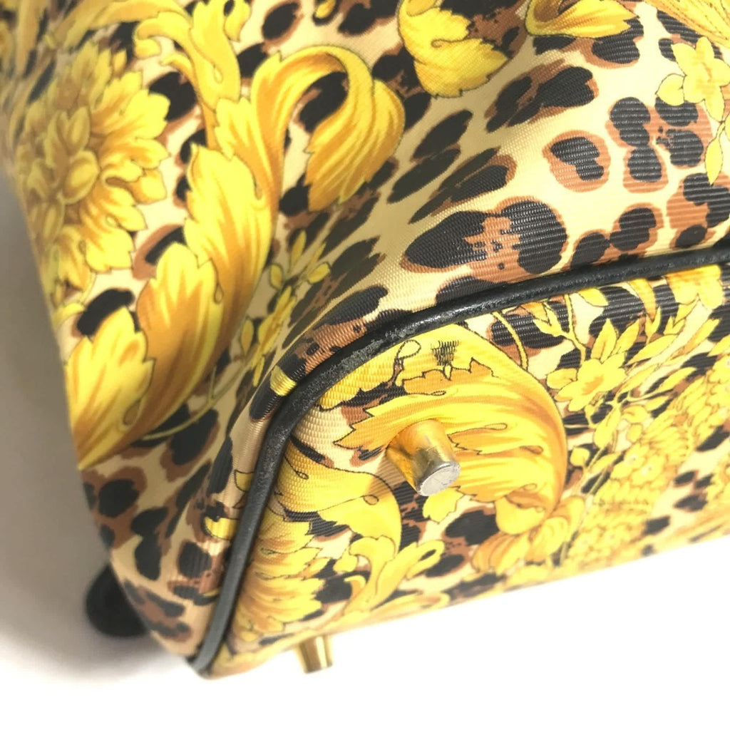 Versace yellow Pvc Leather Backpack (Pre-Owned)