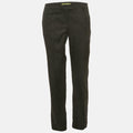 Versace Jeans Black Jacquard Cotton Blend Trousers