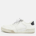 Versace White Leather Llus Low Top Sneakers
