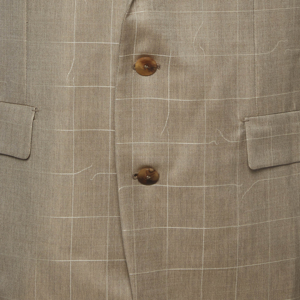 Versace Grey Cotton Buttoned Regular Fit Blazer