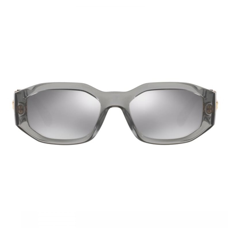 Versace Sunglasses Oval Full Rim, Red Frame And Dark Grey Lens Ve4361533087